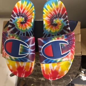 Champion Mens/Youth Colorful Tie-Dye Slide Sandals